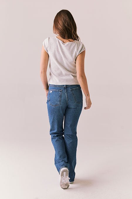 Chaser Yale Henley Tee in Heather Grey