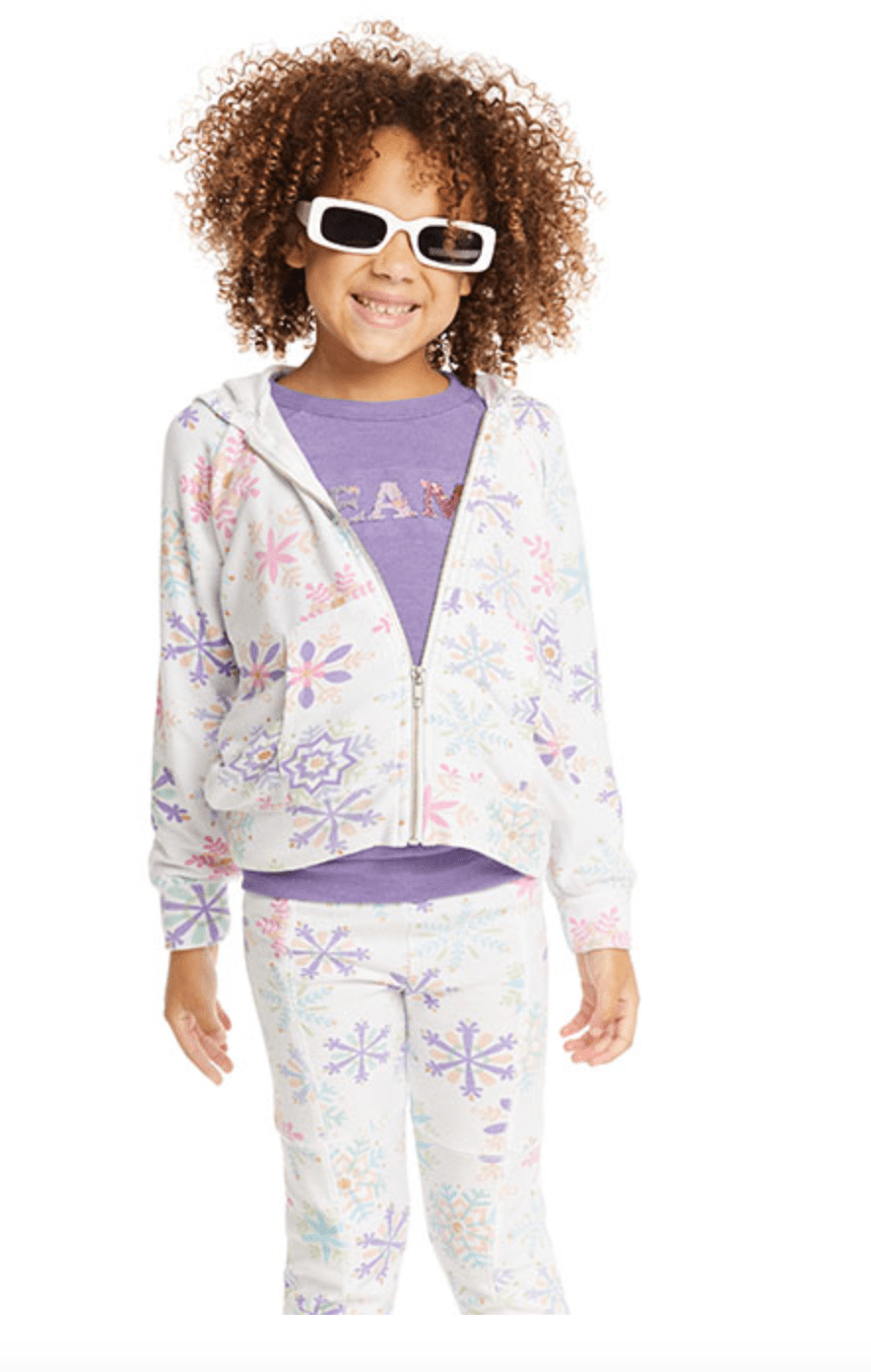 Chaser Zip Up Hoodie in Snowflake