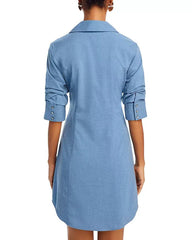 Cinq A Sept Daniela Suiting Dress in Vintage Blue