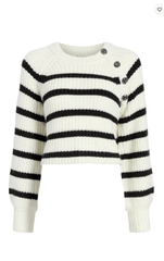 Cinq A Sept Keren Pullover in Ivory Black