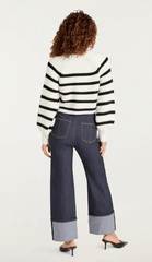 Cinq A Sept Keren Pullover in Ivory Black