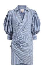 Cinq A Sept Sabrina Stripe Macaulay Dress in Astro Blue