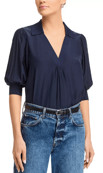 Cinq A Sept Weldon Top in Navy