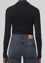 Citizen of Humanity Alba Polo in Black