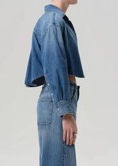 Citizen of Humanity Ana Cropped Shirt in Somerset