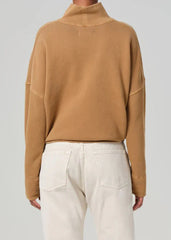 Citizens of Humanity Cara Fleece Turtleneck Sweater in Marcona