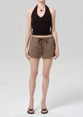 Citizen of Humanity Este Drawstring Short in Cocoa