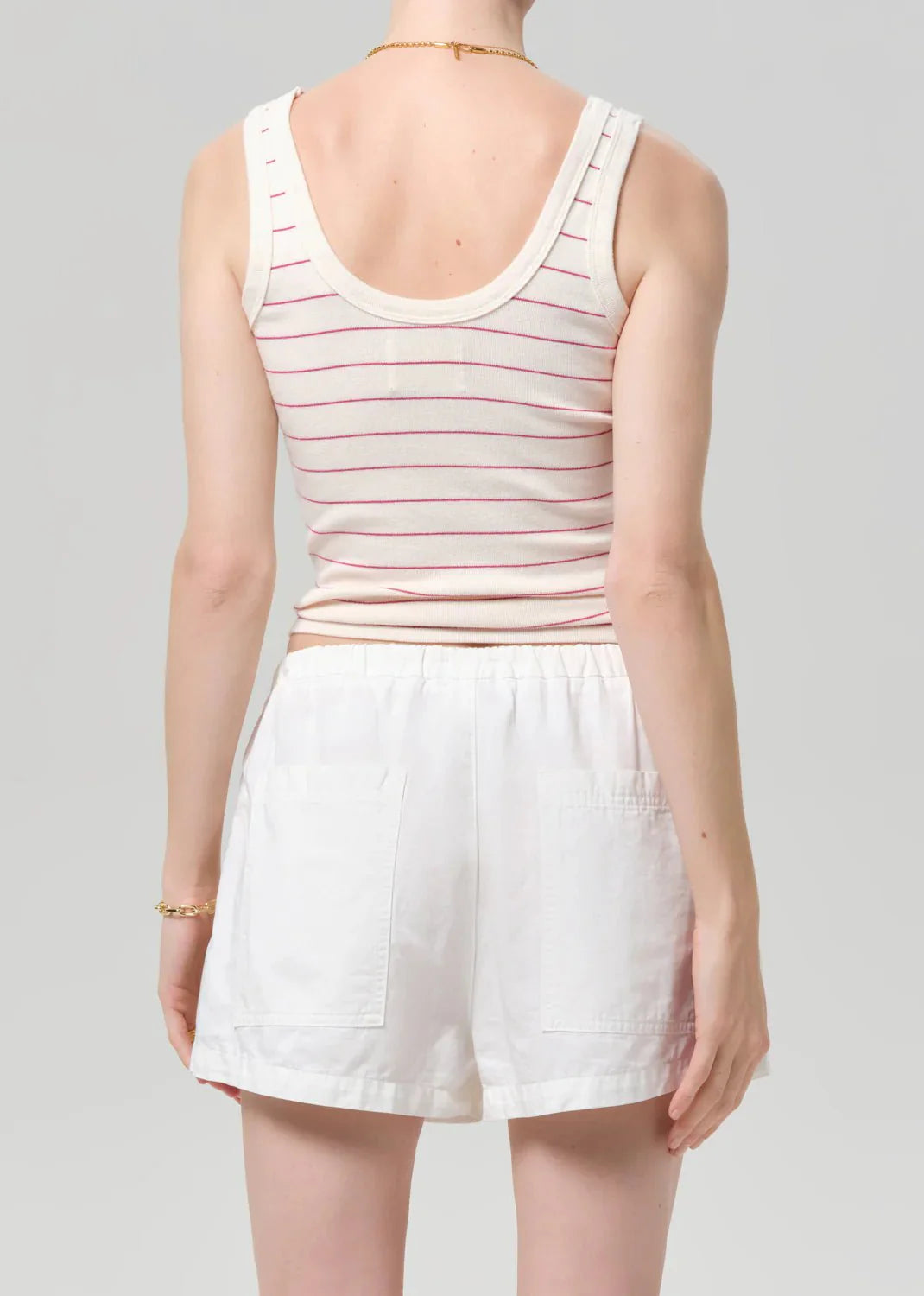 Citizen of Humanity Faye Tank In Raspberry Stripe