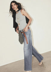 Citizen of Humanity Isabel Rib Tank In Hematite