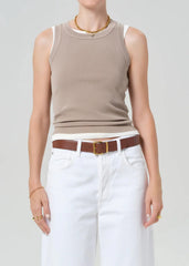 Citizen of Humanity Isabel Rib Tank In Sandatlas