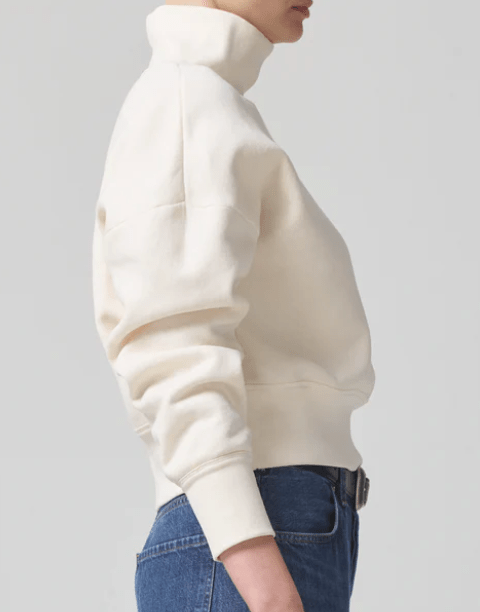 Citizen of Humanity Koya Turtleneck Sweatshirt in Canvas