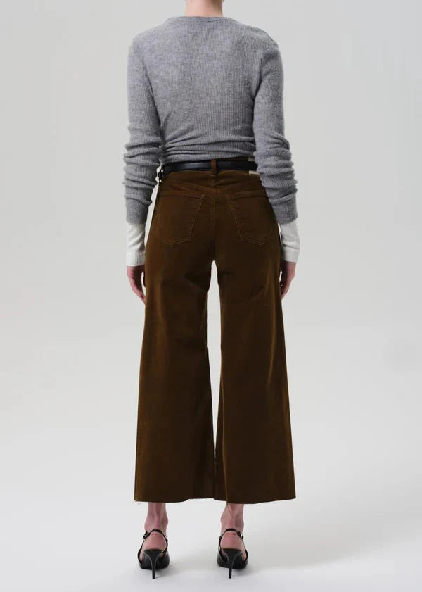 Citizen of Humanity Lyra Wide Leg Crop Corduroy In Manuka