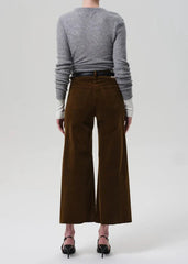 Citizen of Humanity Lyra Wide Leg Crop Corduroy In Manuka