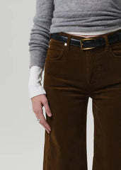 Citizen of Humanity Lyra Wide Leg Crop Corduroy In Manuka