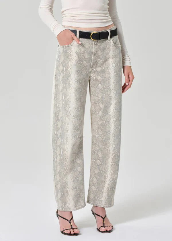 Citizen of Humanity Miro Long Relaxed Jeans in Python
