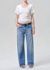 Citizen of Humanity Rosalie U Neck Tee In Pashmina