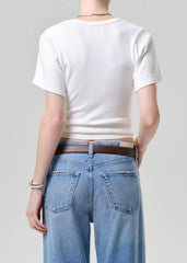 Citizen of Humanity Rosalie U Neck Tee In Pashmina