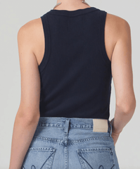 Citizens Of Humanity Isabel Rib Tank in Navy
