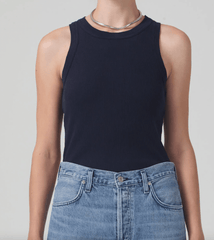 Citizens Of Humanity Isabel Rib Tank in Navy