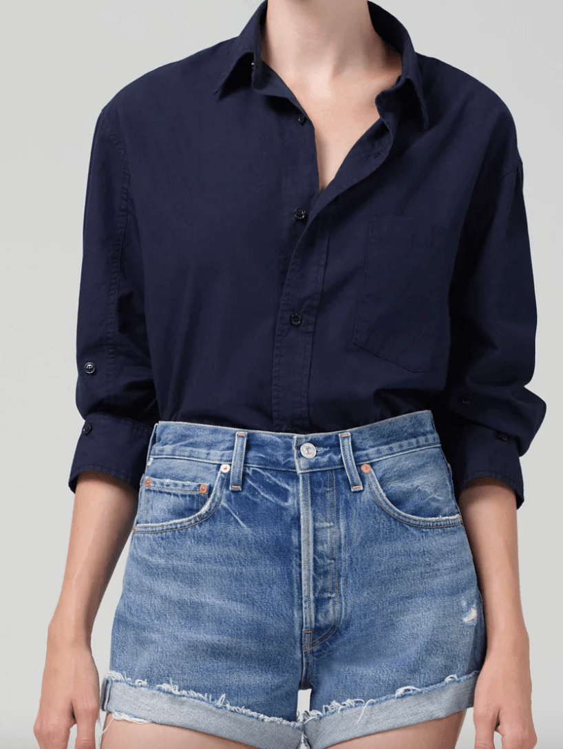 Citizens Of Humanity Kayla Shirt in Navy