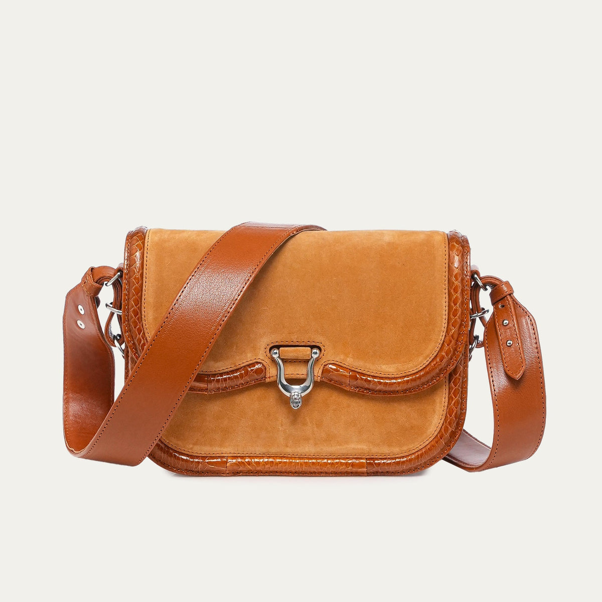 Claris Virot Manon Bag in Honey Suede