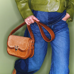Claris Virot Manon Bag in Honey Suede
