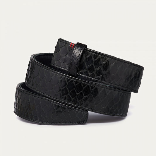 Claris Virot Python Belt in Black