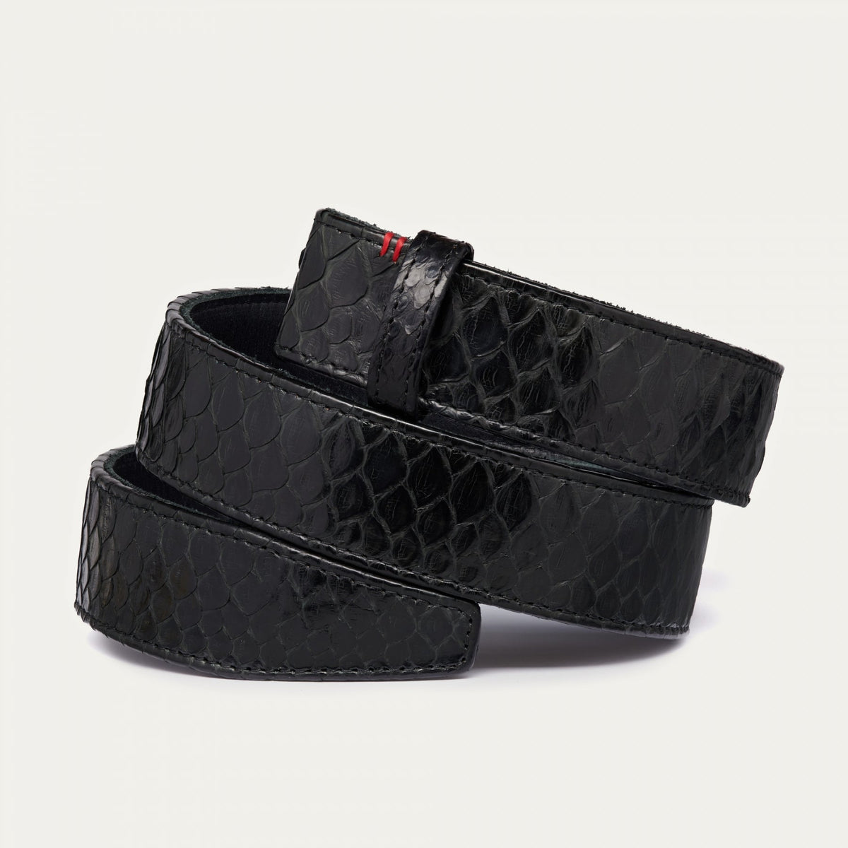Claris Virot Python Belt in Black