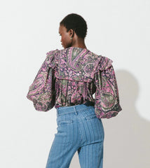 Cleobella Ainsley Top in Caymen Paisley Purple