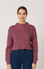 Cleobella Amor Sweater in Dark Rose Multi