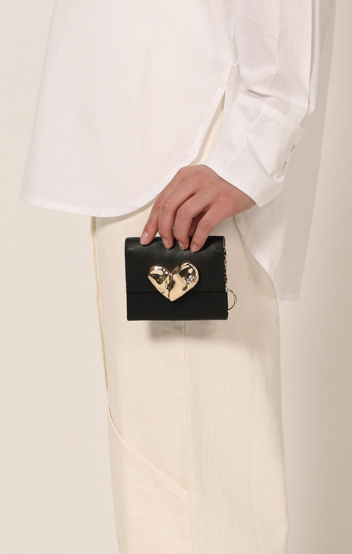 Cleobella Coracao Coin Purse in Black Gold