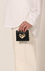 Cleobella Coracao Coin Purse in Black Gold