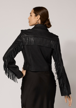 Cleobella Harrison Leather Jacket in Black