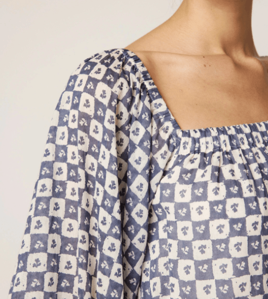 Cleobella Hattie Mini Dress in Piazze Check