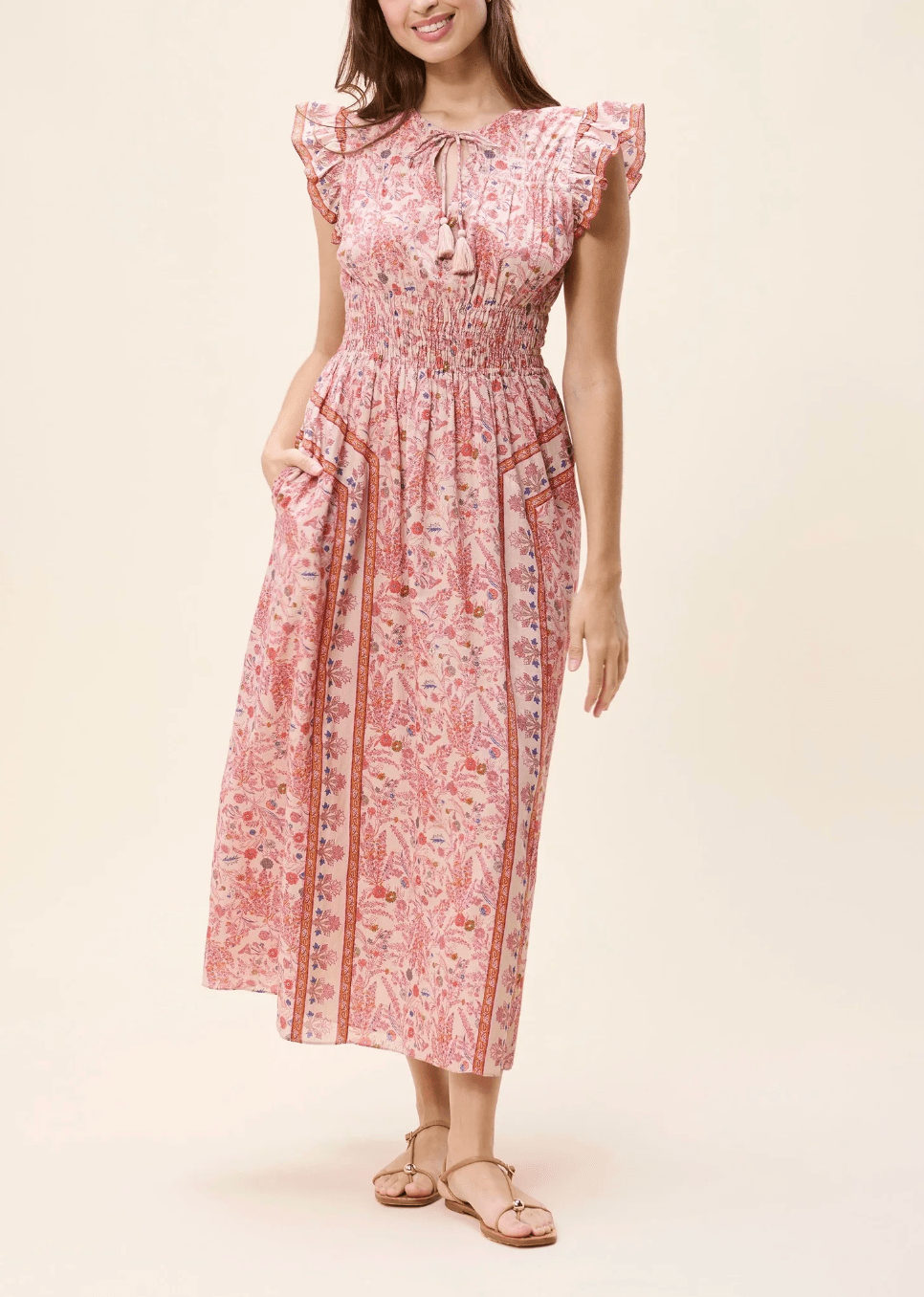 Cleobella Jonni Ankle Dress in Dahlia