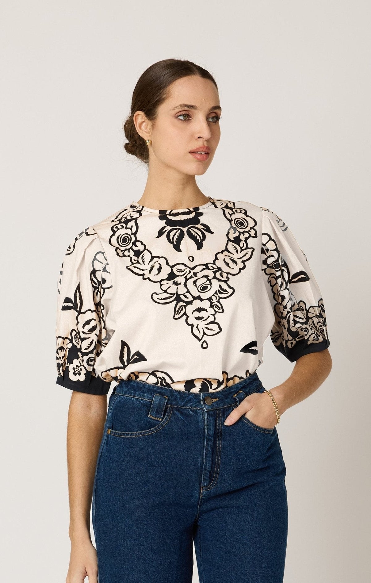Cleobella Kinsley Blouse in Botanico Print