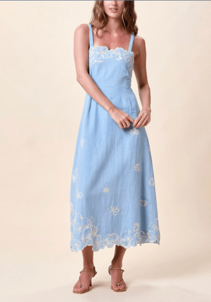 Cleobella Marceline Midi Dress in Glacier Lake