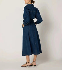 Cleobella Naya Midi Dress in Denim