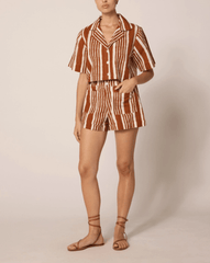 Cleobella Niko Short in Vecchio Stripe