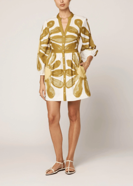 Cleobella Noor Mini Dress in Floral Placed Print