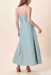 Cleobella Riley Ankle Dress in Moresco Blue Surf