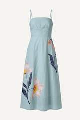 Cleobella Riley Ankle Dress in Moresco Blue Surf