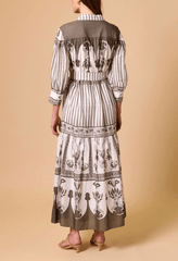 Cleobella Tavia Ankle Dress in Sable Print