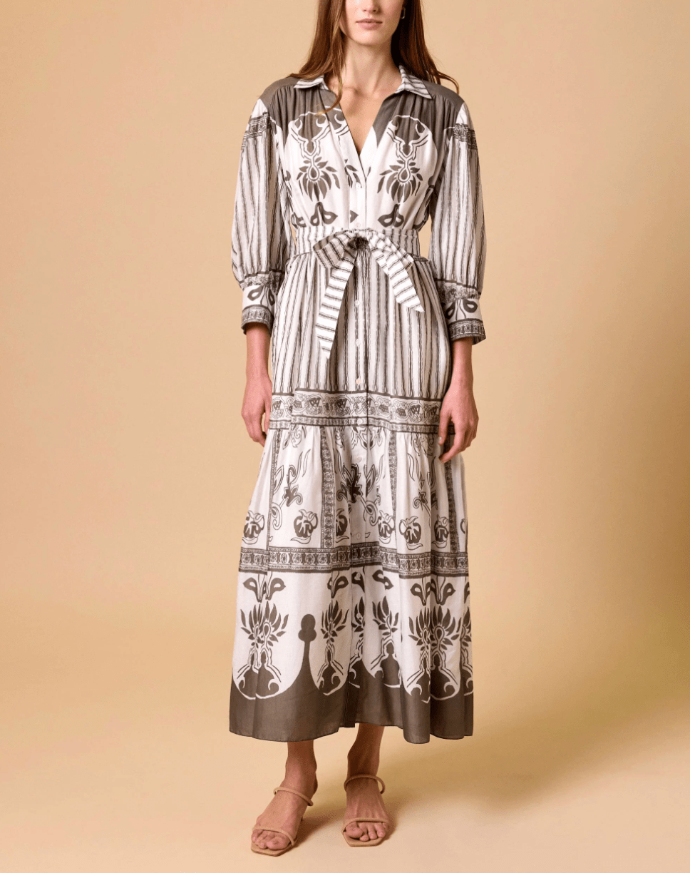 Cleobella Tavia Ankle Dress in Sable Print