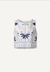 Cleobella Venetia Top in Liliana Blue Surf
