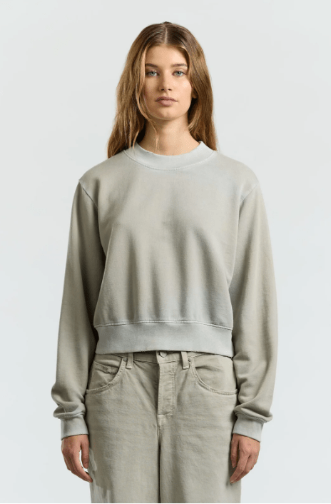 Cotton Citizen Milan Crew Sweatshirt in Vintage Chalk