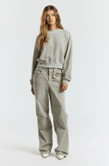 Cotton Citizen Milan Crew Sweatshirt in Vintage Chalk