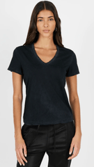Cotton Citizen Standard V-Neck Tee in Vintage Black
