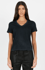 Cotton Citizen Standard V-Neck Tee in Vintage Black