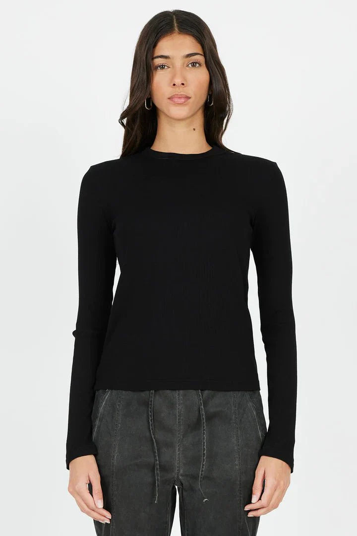 Cotton Citizen Verona Crew Shirt in Jet Black